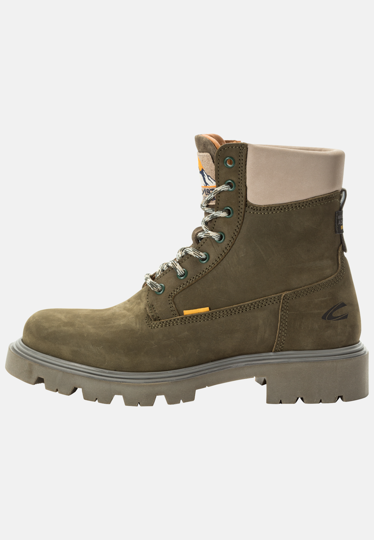 Camel Active High lace-up boot in nubuck leather